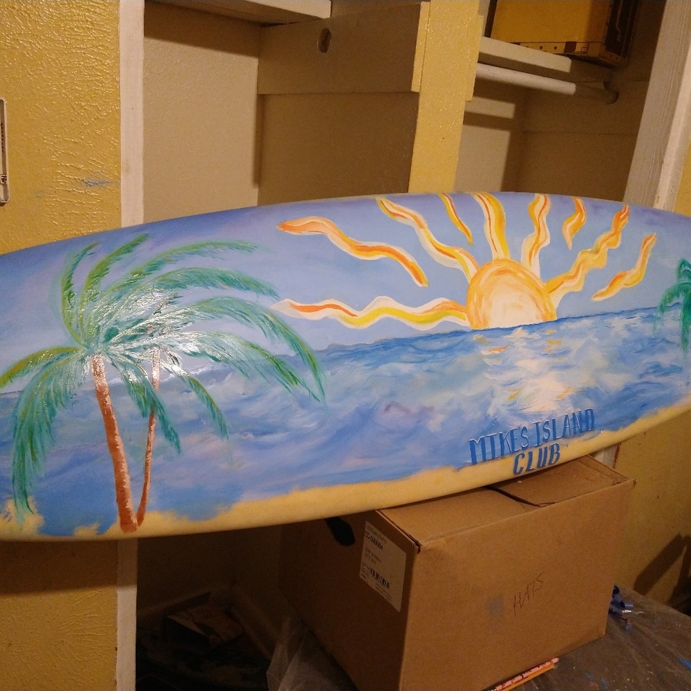 Painted surfboard